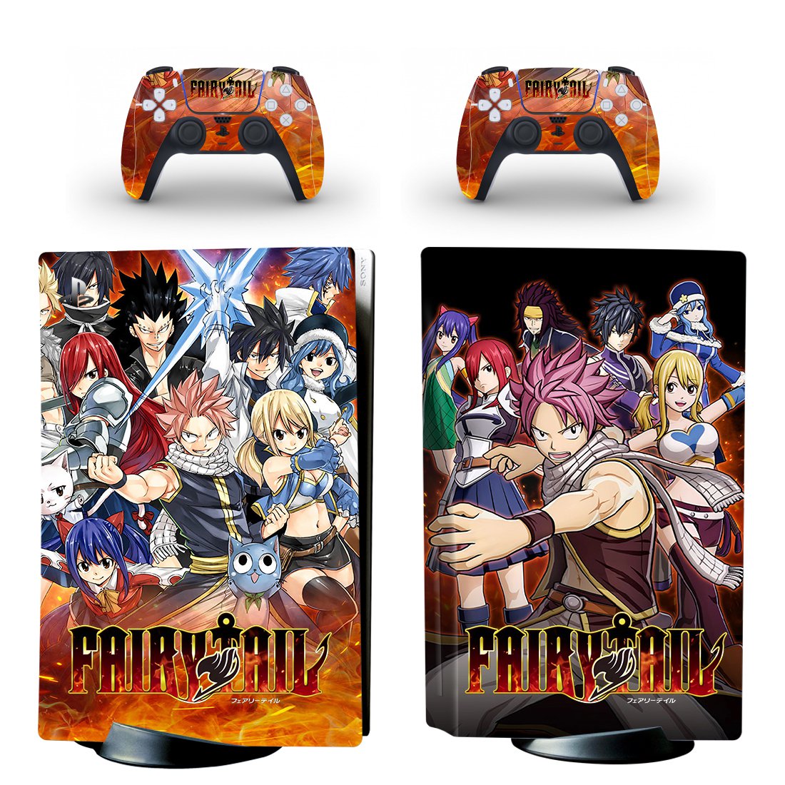 Fairy Tail decal skin for PS5 disc Console with 2 Controllers