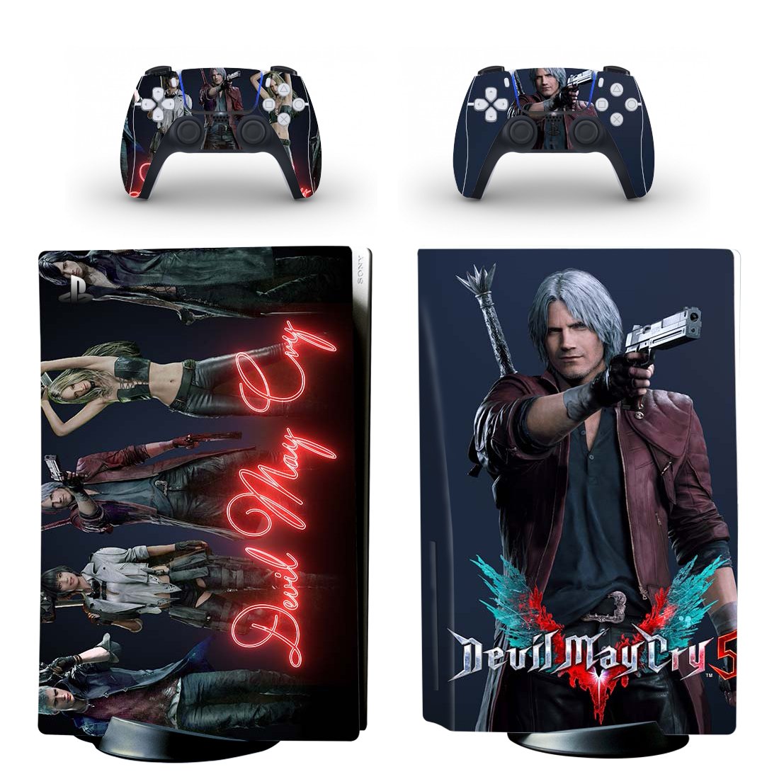 Devil May Cry decal skin for PS5 disc Console with 2 Controllers