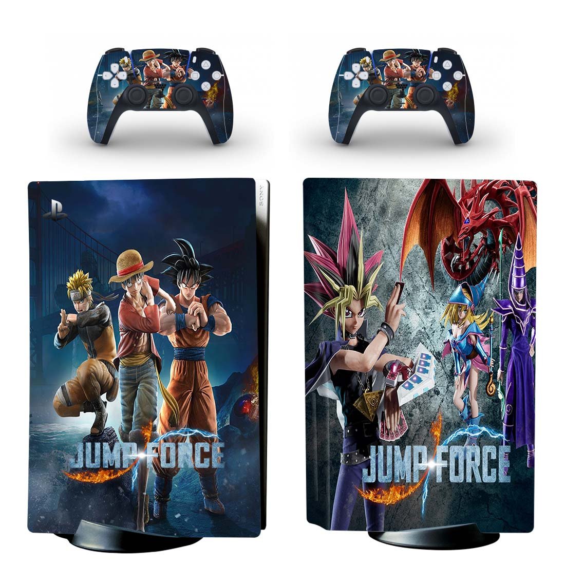 Jump Force decal skin for PS5 disc Console with 2 Controllers