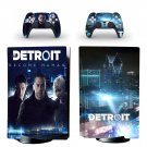 Detroit Become Human decal skin for PS5 disc Console with 2 Controllers