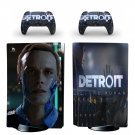 Detroit Become Human decal skin for PS5 disc Console with 2 Controllers