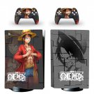 One Piece decal skin for PS5 disc Console with 2 Controllers