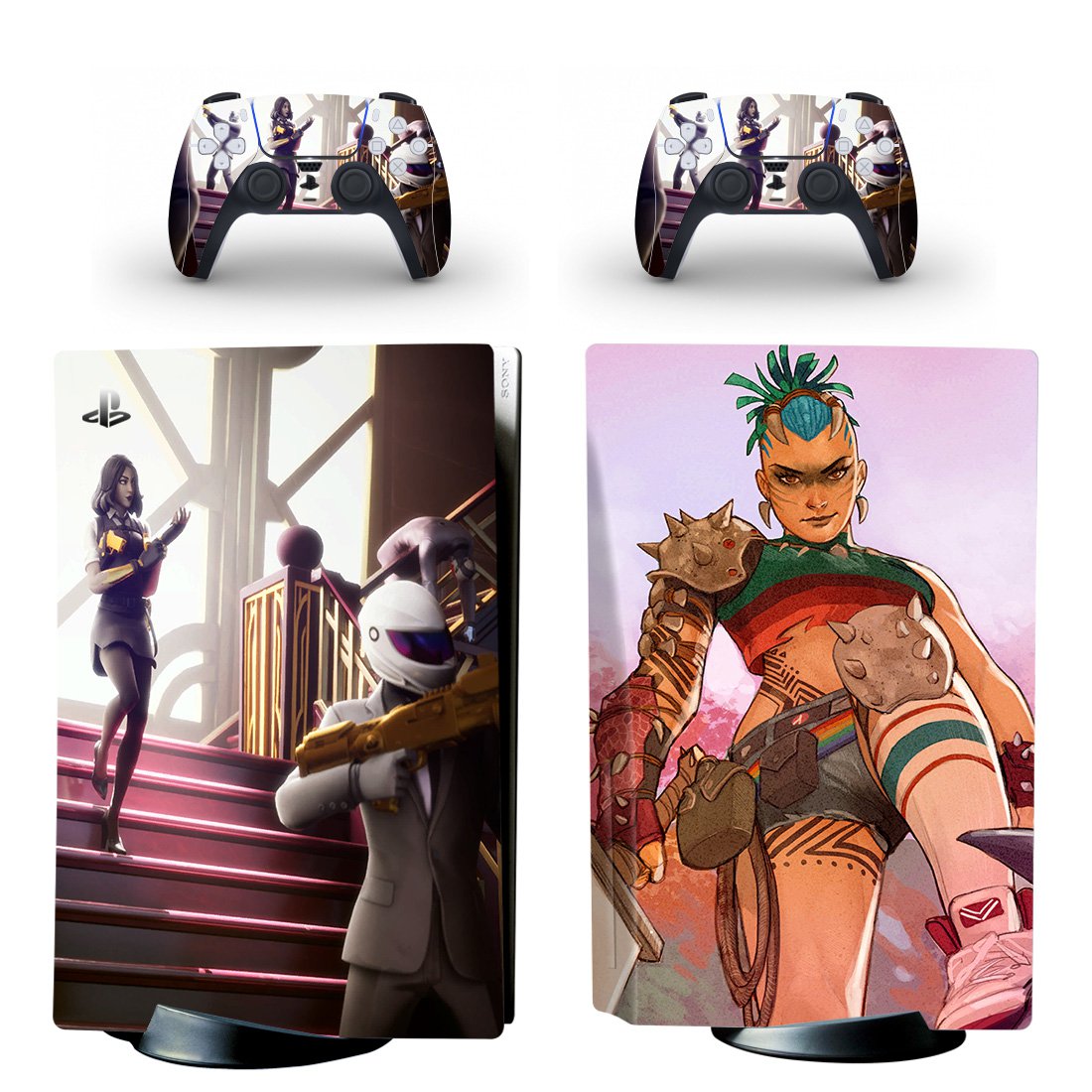 Fortnite decal skin for PS5 disc Console with 2 Controllers