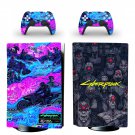 Cyberpunk 2077 decal skin for PS5 disc Console with 2 Controllers