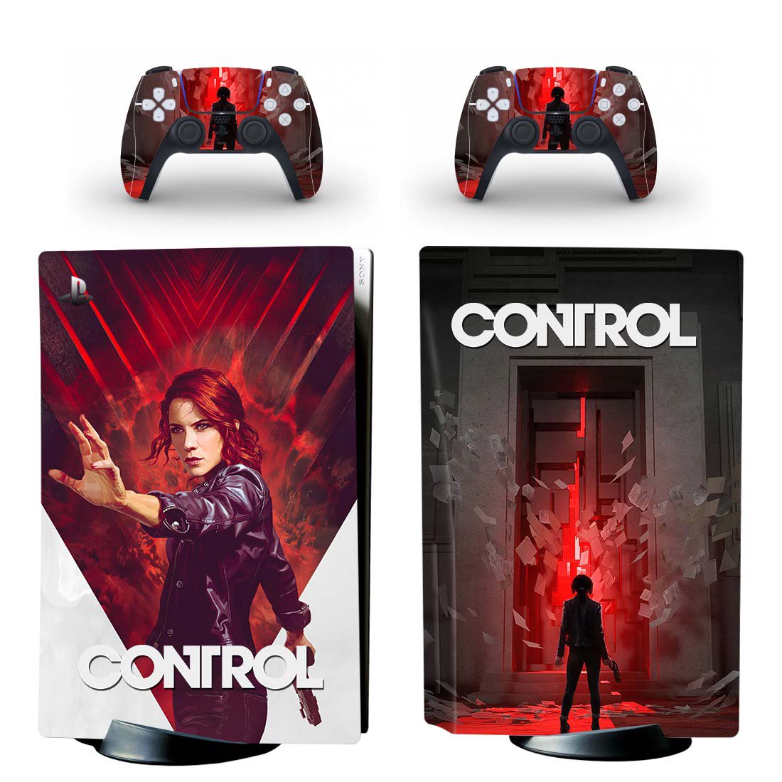 Control decal skin for PS5 disc Console with 2 Controllers