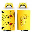 Pokemon Pikachu decal skin for PS5 disc Console with 2 Controllers