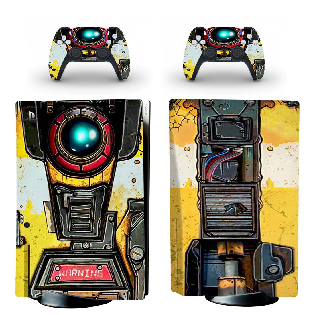 Borderlands decal skin for PS5 disc Console with 2 Controllers