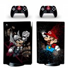 Super Mario decal skin for PS5 disc Console with 2 Controllers