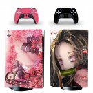 Demon Slayer decal skin for PS5 disc Console with 2 Controllers