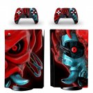 Samurai Cyberpunk decal skin for PS5 disc Console with 2 Controllers