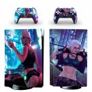 Cyberpunk 2077 decal skin for PS5 disc Console with 2 Controllers