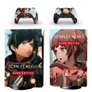 SCARLET NEXUS decal skin for PS5 disc Console with 2 Controllers