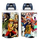 One Piece decal skin for PS5 disc Console with 2 Controllers