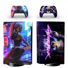 Cyberpunk 2077 decal skin for PS5 disc Console with 2 Controllers