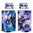 Anime Neptunia decal skin for PS5 disc Console with 2 Controllers