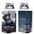 The Witcher Wild Hunt decal skin for PS5 disc Console with 2 Controllers