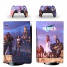 Final Fantasy 7 decal skin for PS5 disc Console with 2 Controllers