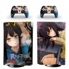 Mieruko chan decal skin for PS5 disc Console with 2 Controllers