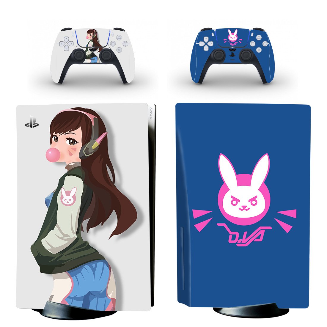 Overwatch decal skin for PS5 disc Console with 2 Controllers