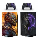Black Panther decal skin for PS5 disc Console with 2 Controllers