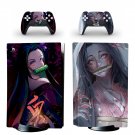 Demon Slayer decal skin for PS5 disc Console with 2 Controllers