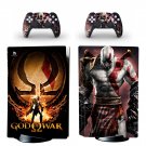 God of War decal skin for PS5 disc Console with 2 Controllers