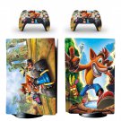Crash Bandicoot decal skin for PS5 disc Console with 2 Controllers