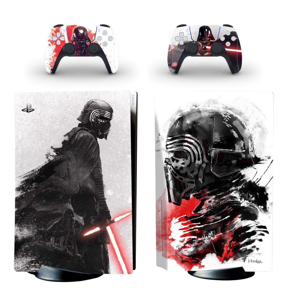 Star Wars decal skin for PS5 disc Console with 2 Controllers