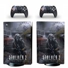 Stalker 2 decal skin for PS5 disc Console with 2 Controllers