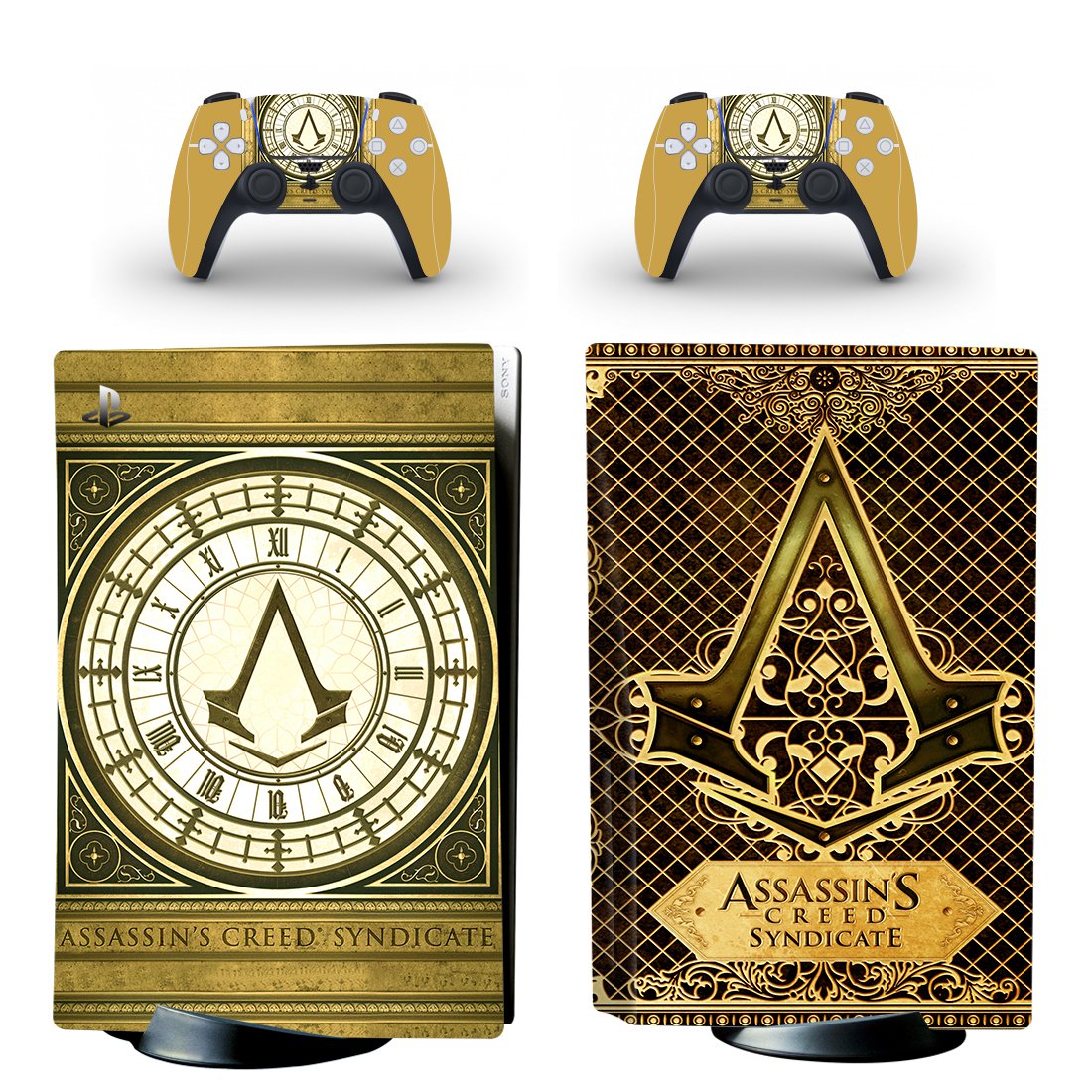 Assassin's Creed Syndicate decal skin for PS5 disc Console with 2 Controllers