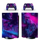 Digital Texture decal skin for PS5 disc Console with 2 Controllers
