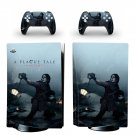 A Plague Tale decal skin for PS5 disc Console with 2 Controllers