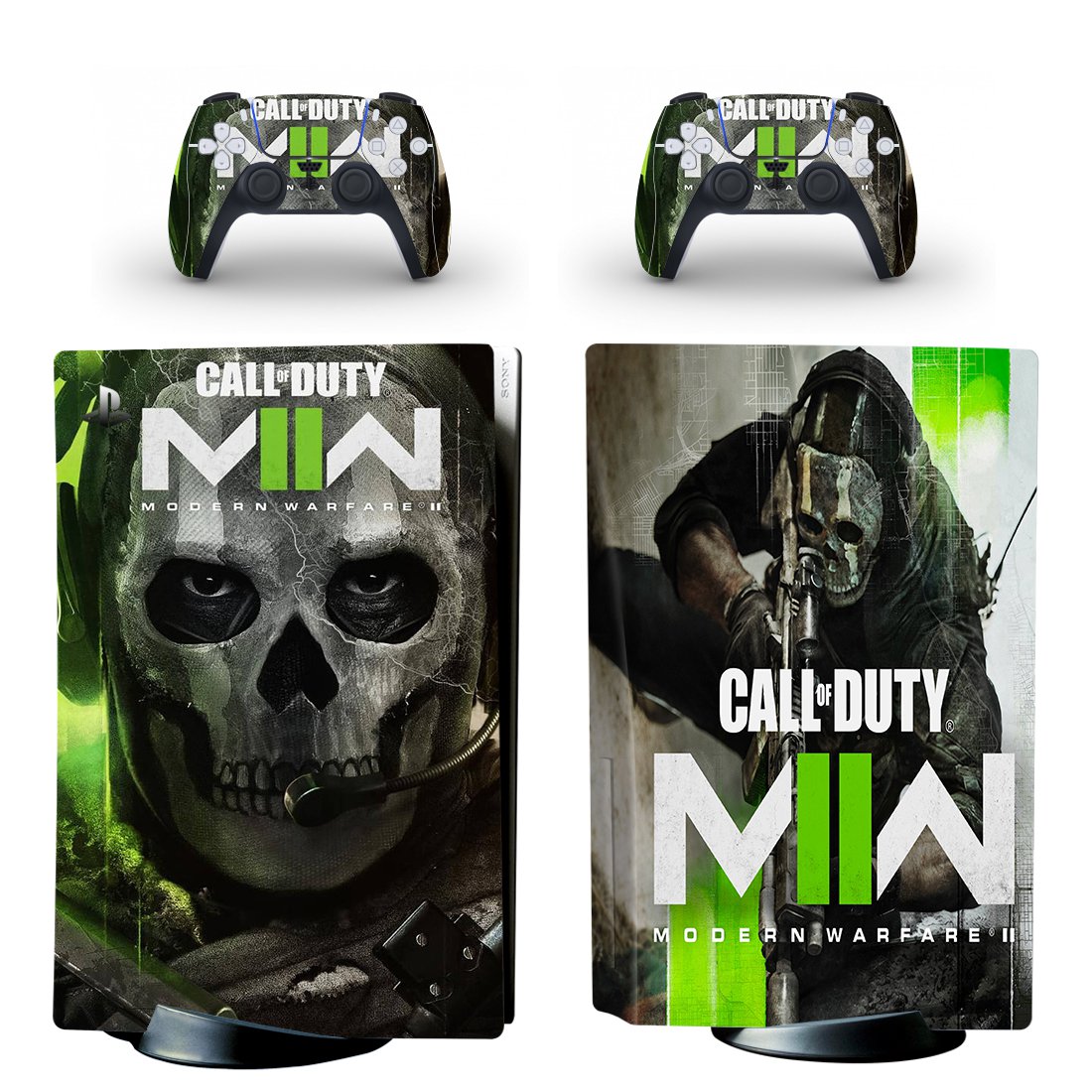 Modern Warfare 2 decal skin for PS5 disc Console with 2 Controllers