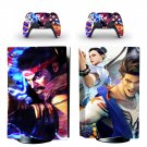 Street Fighter 6 decal skin for PS5 disc Console with 2 Controllers
