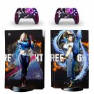 Street Fighter 6 decal skin for PS5 disc Console with 2 Controllers