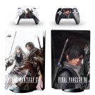 Final Fantasy 16 decal skin for PS5 disc Console with 2 Controllers