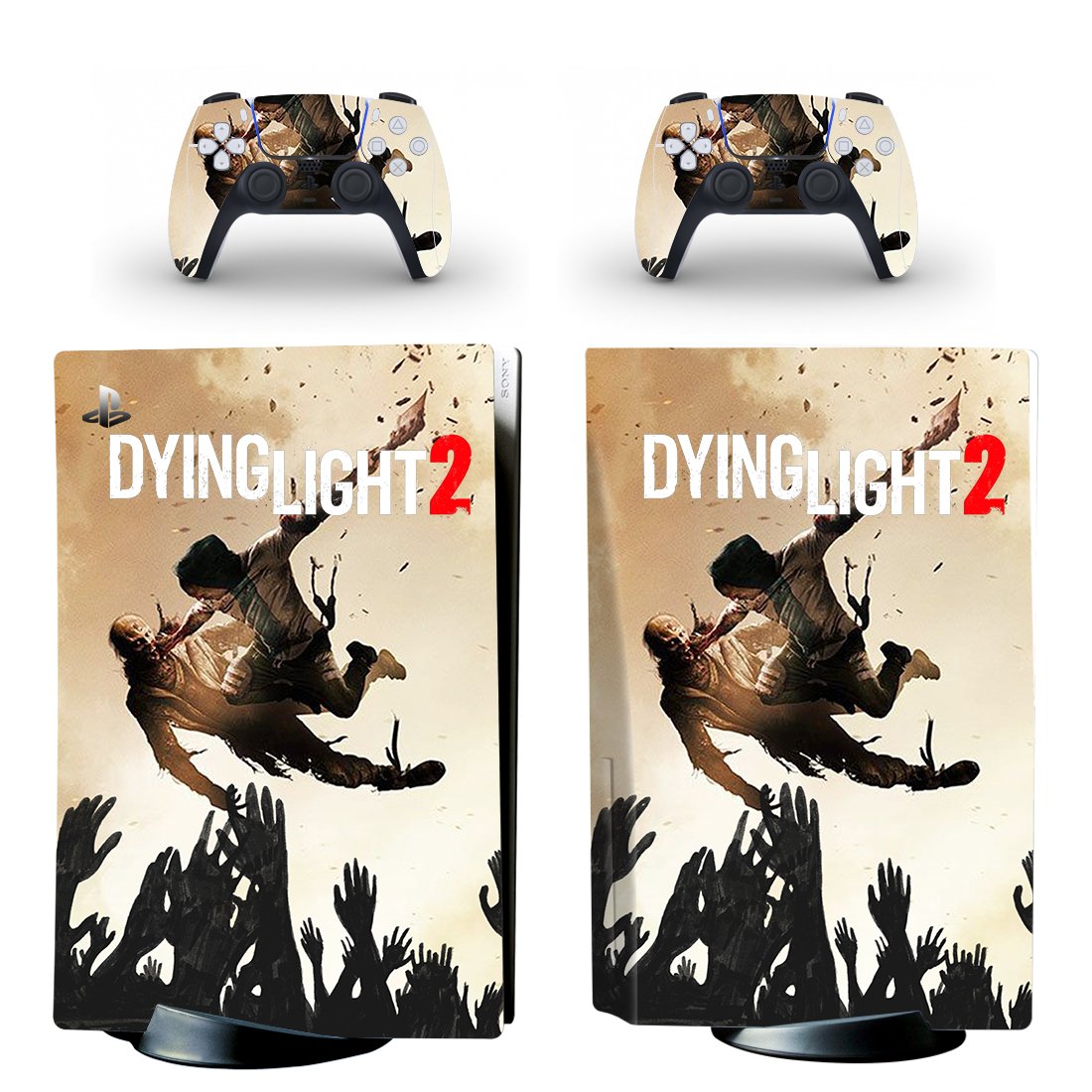 Dying Light 2 decal skin for PS5 disc Console with 2 Controllers