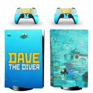 DAVE THE DIVER decal skin for PS5 disc Console with 2 Controllers