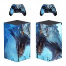 MHW Iceborne decal skin sticker for Xbox Series X console with controllers