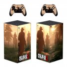 Red Dead Redemption 2 decal skin sticker for Xbox Series X console with controllers