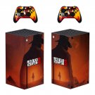 Red Dead Redemption 2 decal skin sticker for Xbox Series X console with controllers