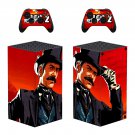 Red Dead Redemption 2 decal skin sticker for Xbox Series X console with controllers