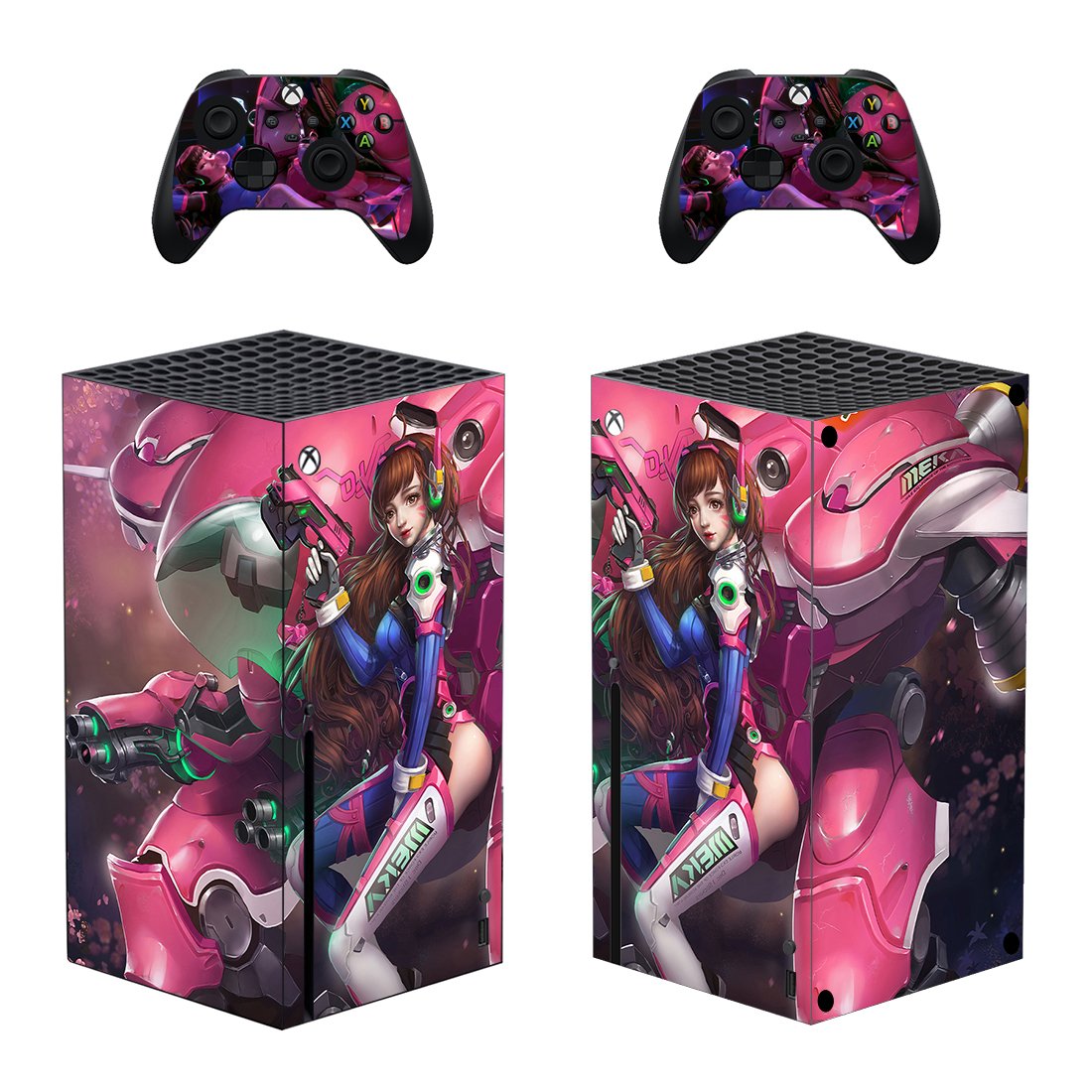 Overwatch decal skin sticker for Xbox Series X console with controllers