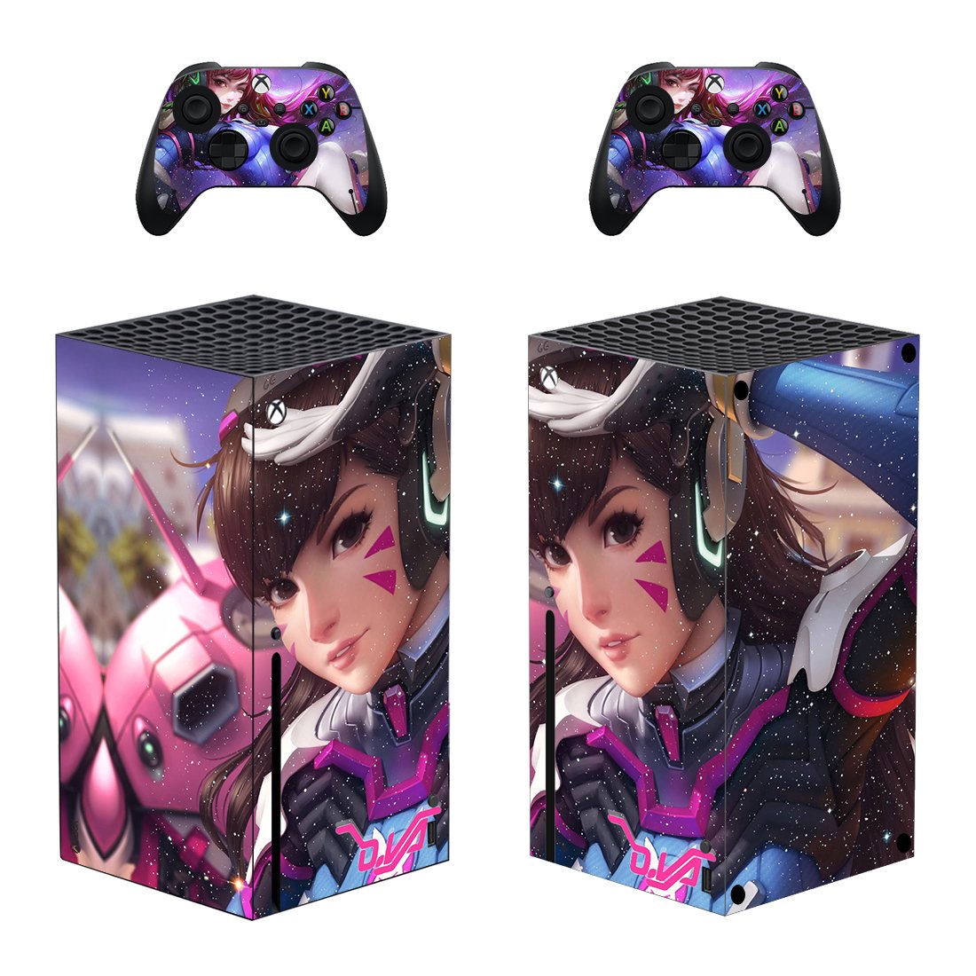 Overwatch decal skin sticker for Xbox Series X console with controllers
