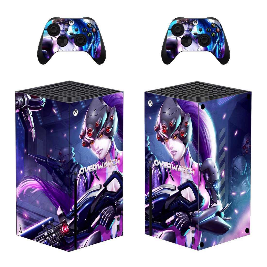 Overwatch decal skin sticker for Xbox Series X console with controllers