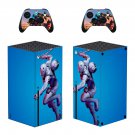 Fortnite decal skin sticker for Xbox Series X console with controllers