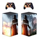 Battlefield decal skin sticker for Xbox Series X console with controllers