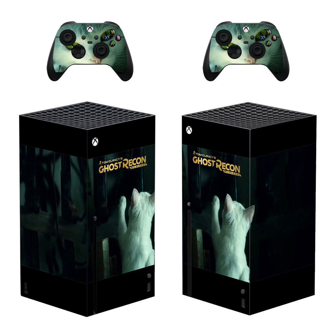 Ghost Recon Wildlands decal skin sticker for Xbox Series X console with controllers