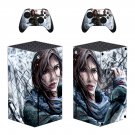 Shadow of the Tomb Raider decal skin sticker for Xbox Series X console with controllers