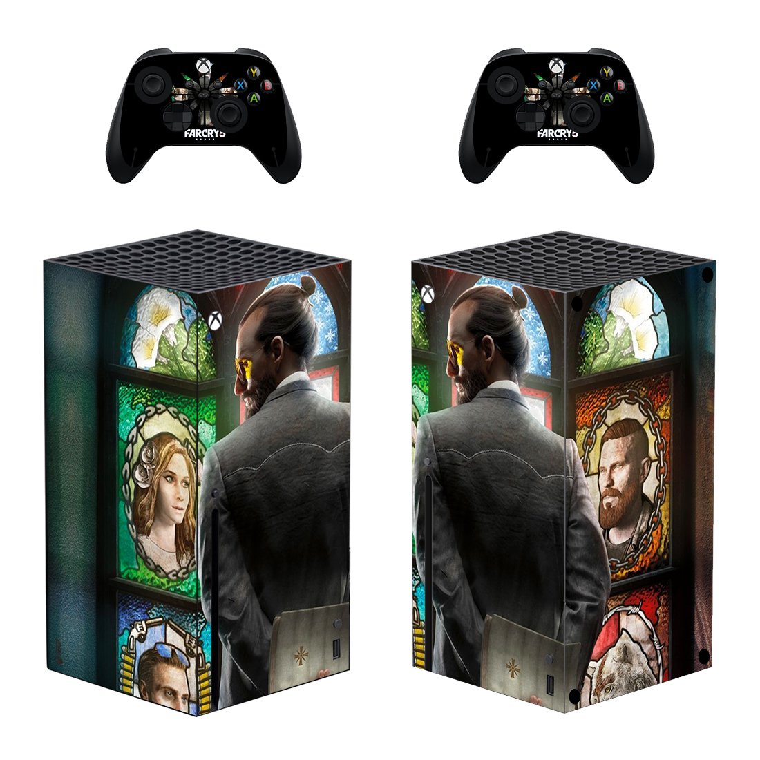 Far Cry decal skin sticker for Xbox Series X console with controllers